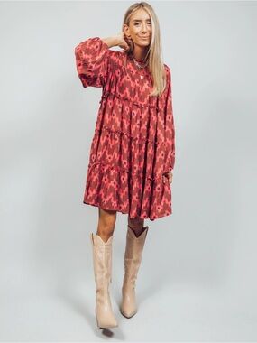 Shop Stevie Tiered Mini Dress Size Small